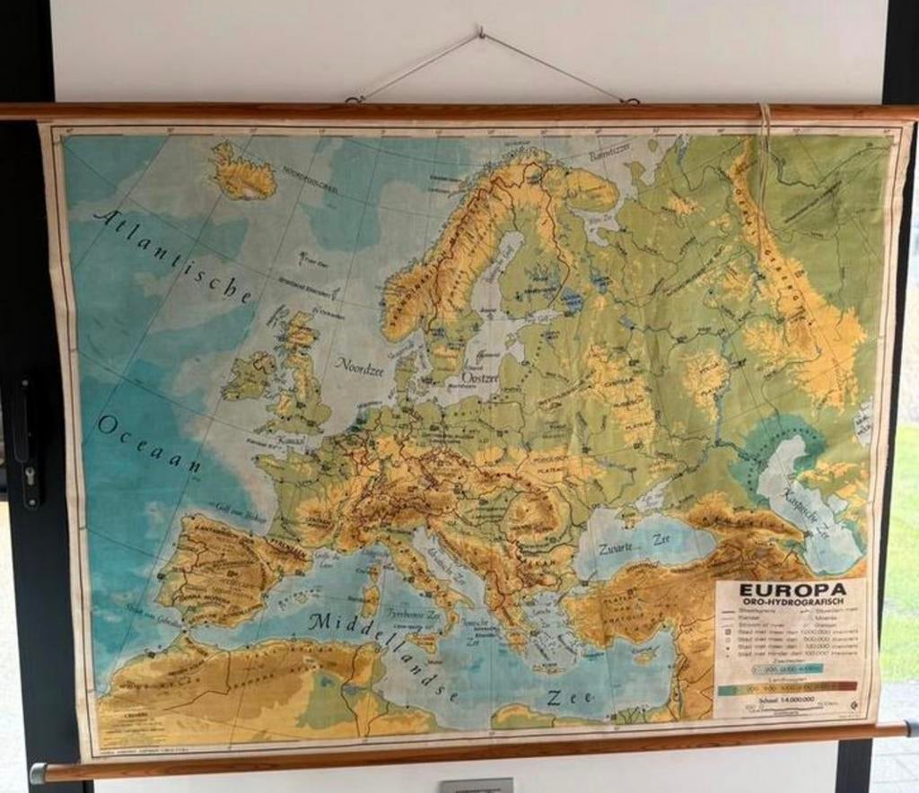 Grote schoolkaart Europa 1976 Cremers, Ophalen