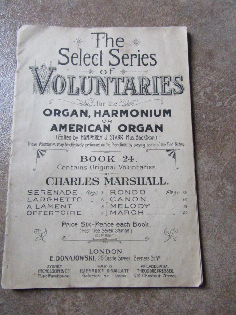 partition The Select Series of Voluntaries by Ch Marshall, Ophalen, Gebruikt