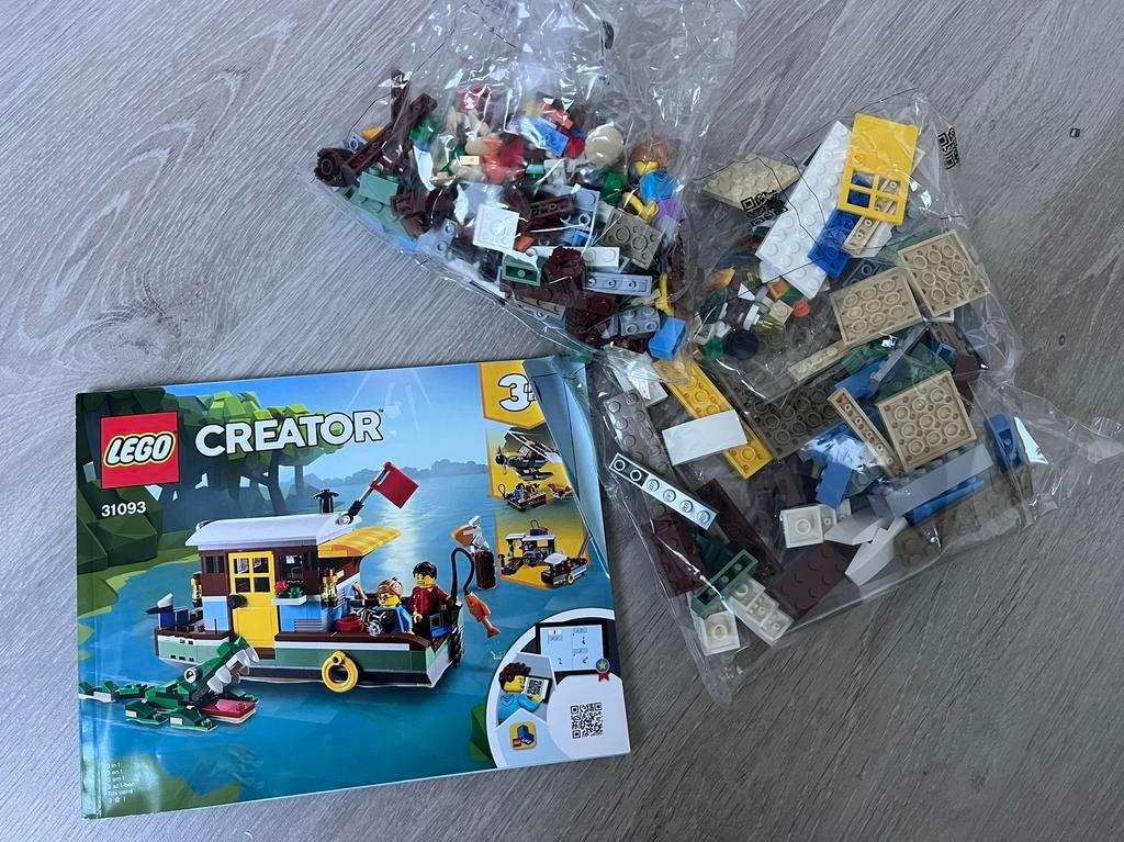 Lego creator 31093 woonboot aan de rivier, Ophalen, Zo goed als nieuw, Lego