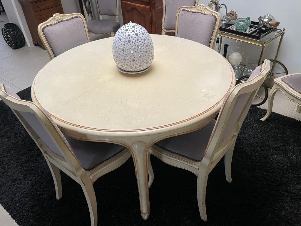 Table salle à manger, 100 à 150 cm, Cinq personnes ou plus, Rond, Comme neuf