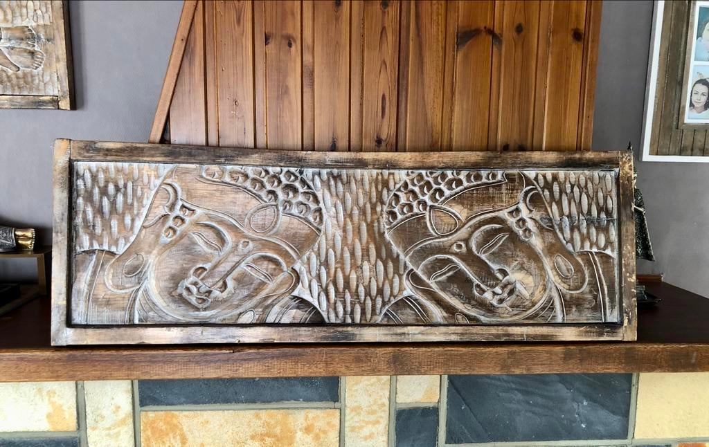 Thaise Boeddha's met houten frame, Antiek en Kunst, Ophalen of Verzenden