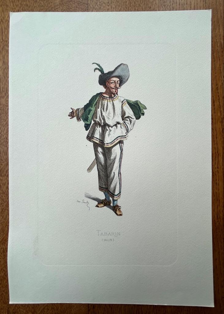 Kunstdruk Maurice Sand, Tabarin 1618, Ophalen of Verzenden