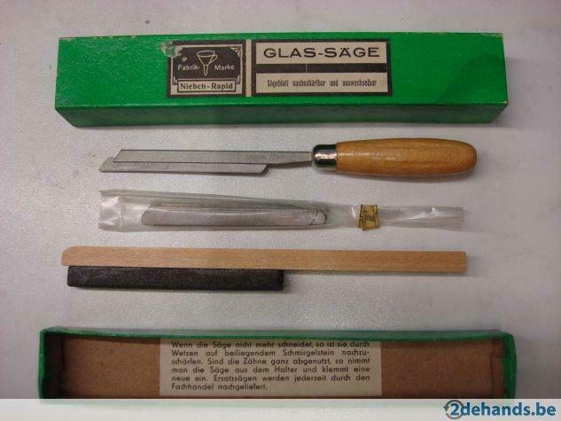 jw0516: vintage zeer oude antieke glas-zaag,  voor laboglas, Verzamelen, Ophalen of Verzenden, Nieuw