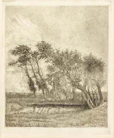 Louis Clesse (1889-1961): Landschap (53 x 61 cm), Enlèvement
