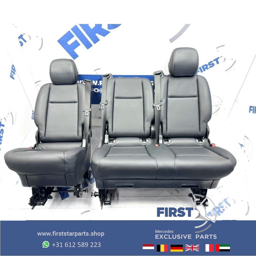 W447 VITO / V KLASSE ACHTERBANK ZWART LEER interieur Mercede, Utilisé, -, -, Enlèvement ou Envoi