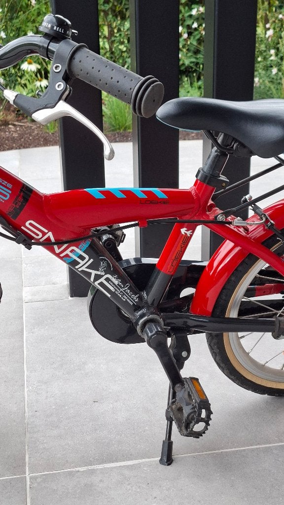 Kinderfiets Loekie Snake, Fietsen en Brommers, Ophalen, Terugtraprem, Zijwieltjes, 16 tot 20 inch