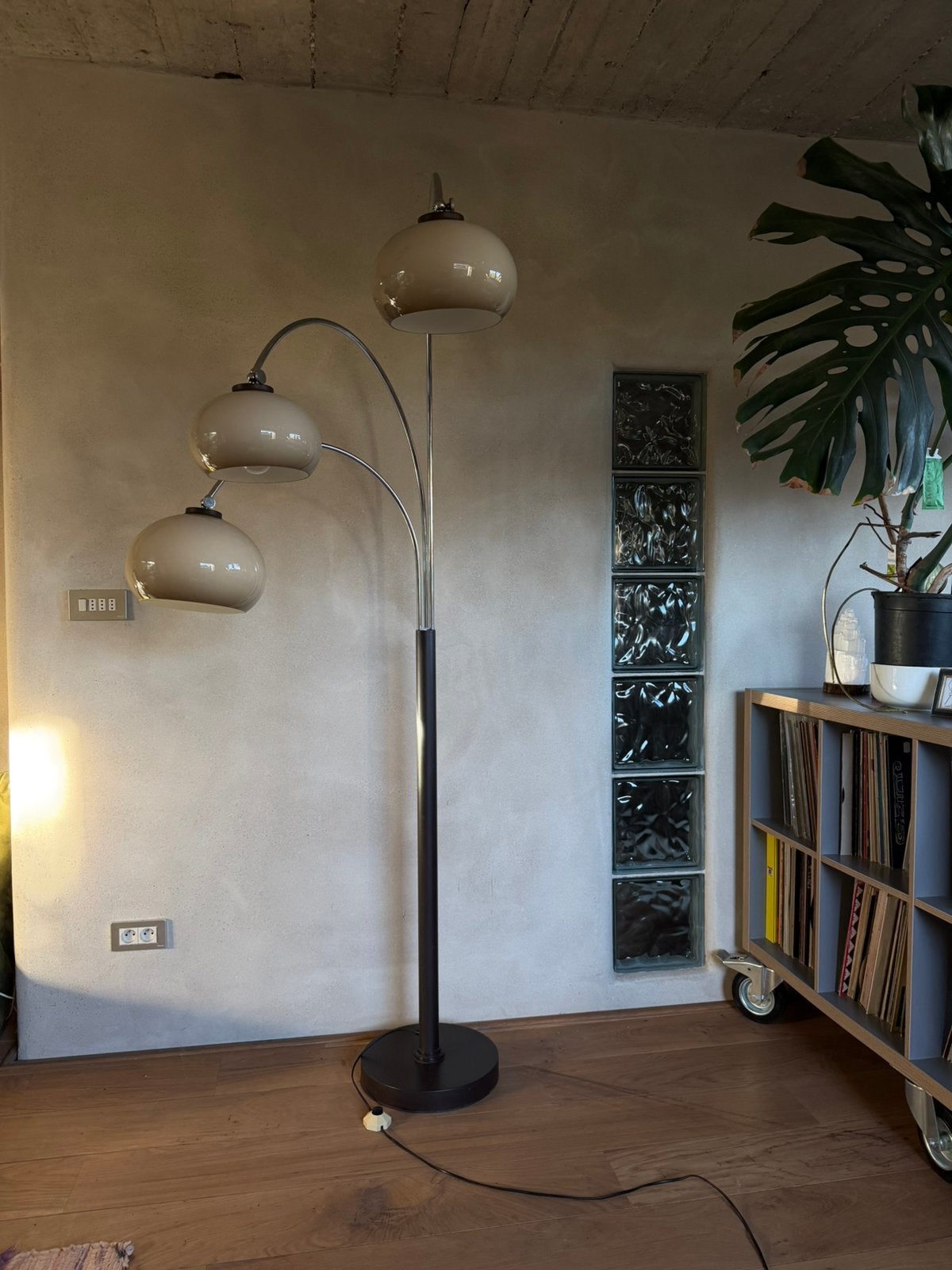 Jaren 70 Space Age Mushroom Vloerlamp, Ophalen, Gebruikt