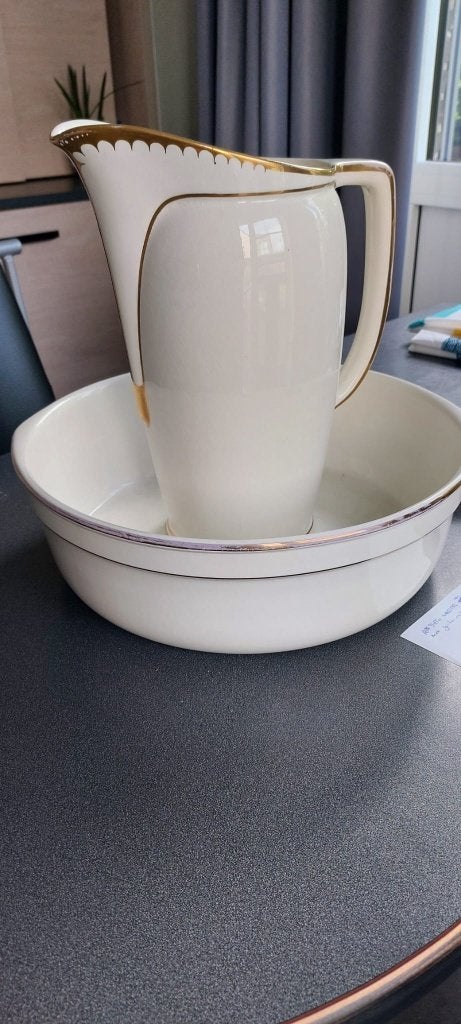 Art DECO lampetset (wasstel) met kammenbakje, Antiek en Kunst, Ophalen
