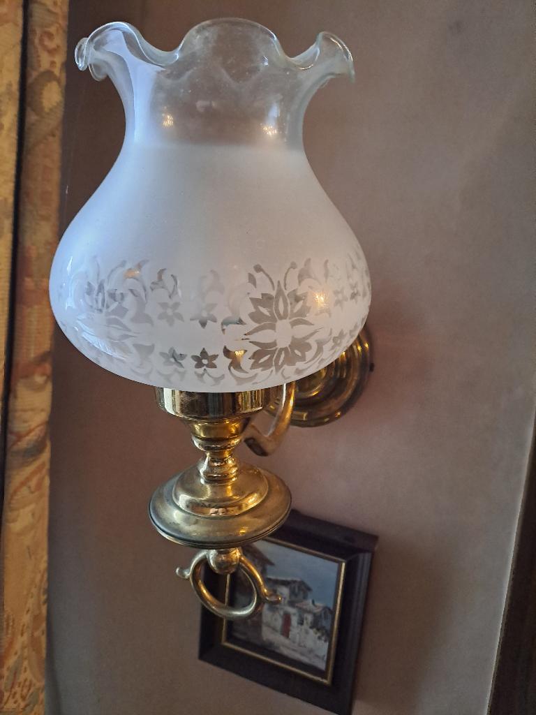 Muurlamp / wandlamp, Huis en Inrichting, Lampen | Wandlampen, Ophalen, Glas