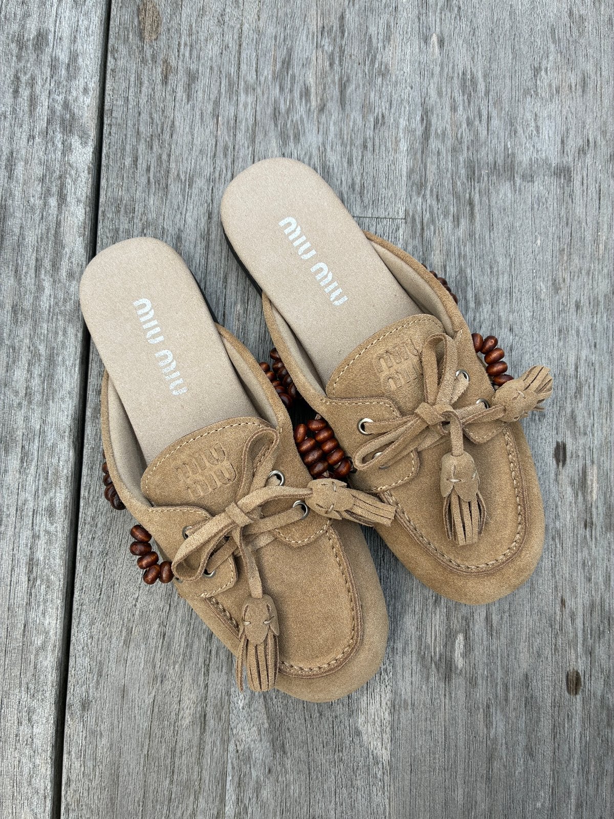Miu Miu deck mules maat 27, Ophalen of Verzenden, Zo goed als nieuw