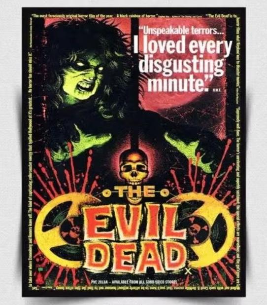 Vintage metalen bordje The Evil Dead (30x20cm), Enlèvement ou Envoi, Neuf