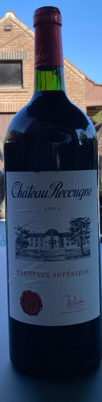 Fles chateau Recougne, Verzamelen, Wijnen, Ophalen, Frankrijk, Nieuw, Rode wijn