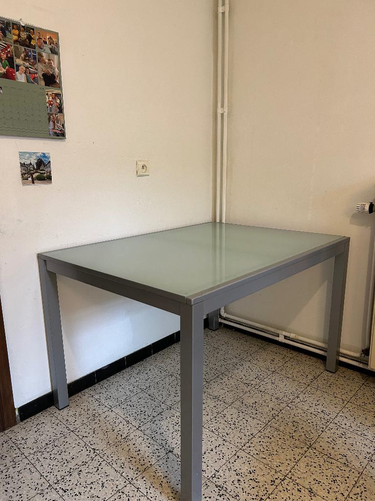 Table en verre extensible, 100 à 150 cm, Cinq personnes ou plus, Verre, Verre