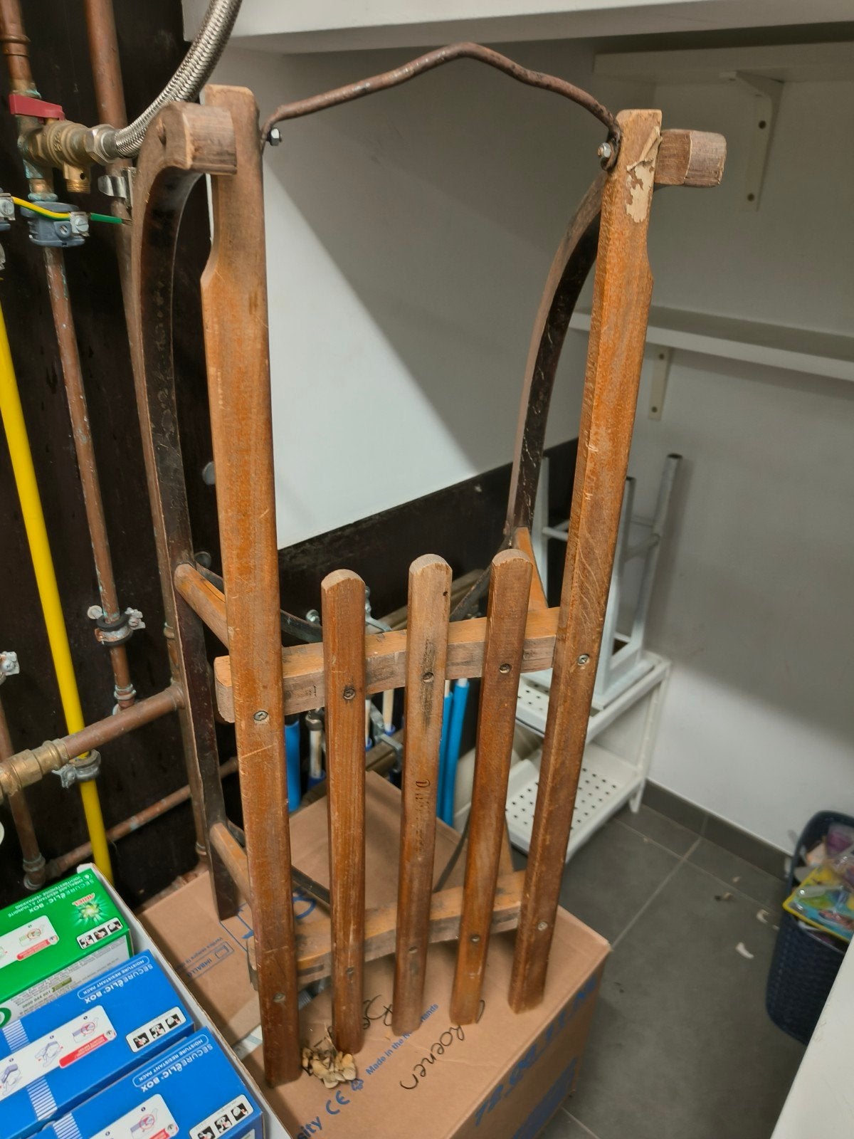 houten slee, Kinderen en Baby's, Ophalen, Gebruikt, Hout
