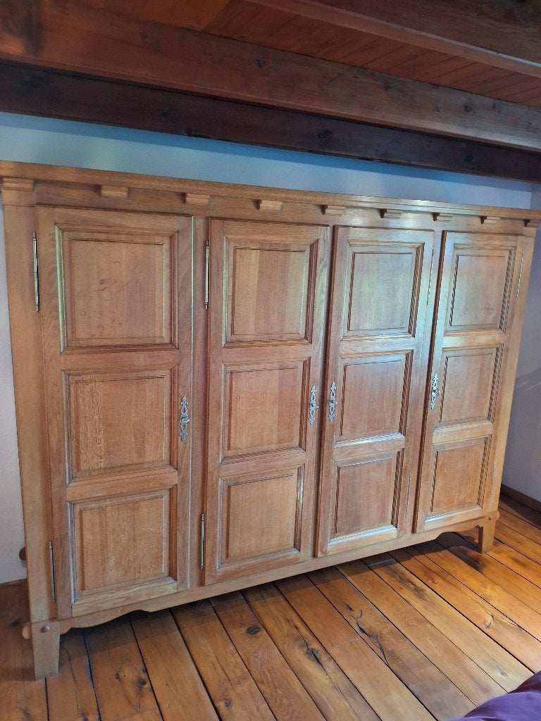 armoire, commode et 2 tables de chevet, Maison & Meubles, 200 cm ou plus, Klassiek, Utilisé, Chêne
