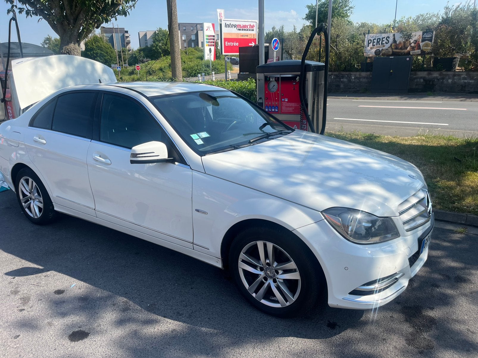 Mercedes klasse c 200, Auto's, Euro 2, Zwart, Wit, Leder