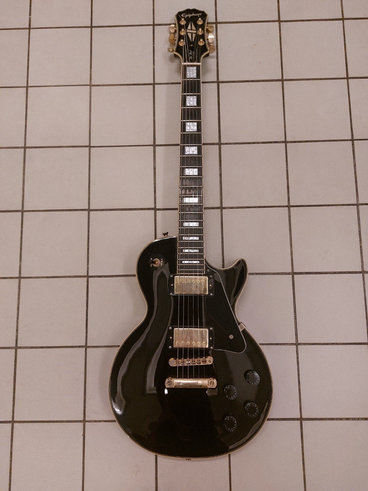 Epiphone Les Paul Custom Ebony, Musique & Instruments, Enlèvement, Utilisé, Électrique, 6 cordes