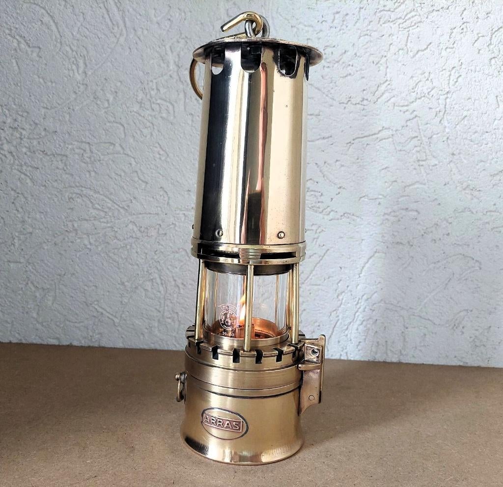 Mijnlamp mijnwerkerslamp Arras type BAN Lampe de Mineur, Ophalen of Verzenden