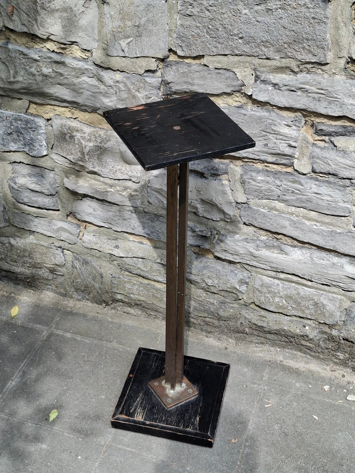 Petit présentoir / sellette vintage en bois – 70 cm, Antiek en Kunst, Curiosa en Brocante, Ophalen