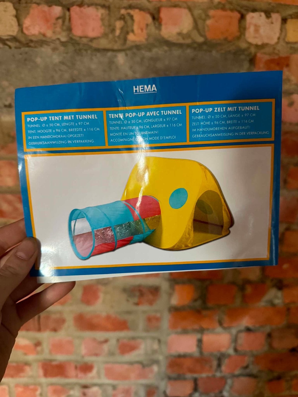 Tent met tunnel, Kinderen en Baby's, Ophalen, Zo goed als nieuw