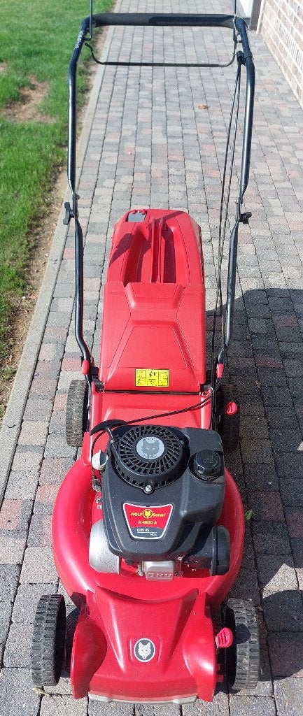 Wolf-Garten A 4600 A benzine grasmaaier zelftrekker, Tuin en Terras, Ophalen, Cirkelmaaier, Mulchfunctie, Zo goed als nieuw