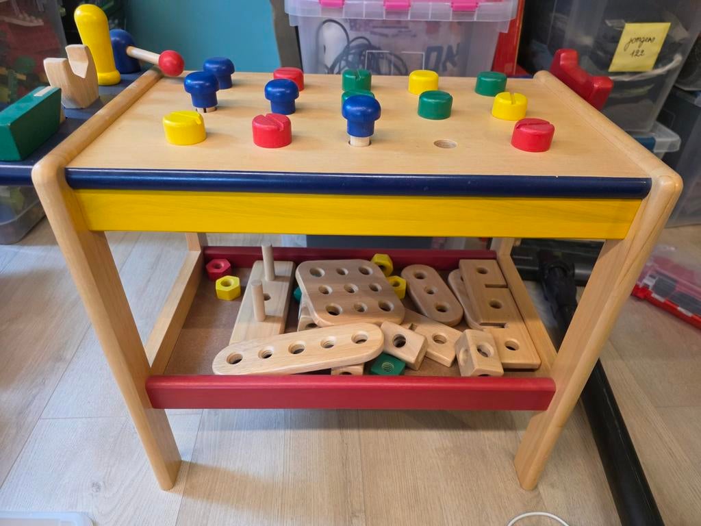 Houten werktafel pintoy, Kinderen en Baby's, Ophalen, Gebruikt