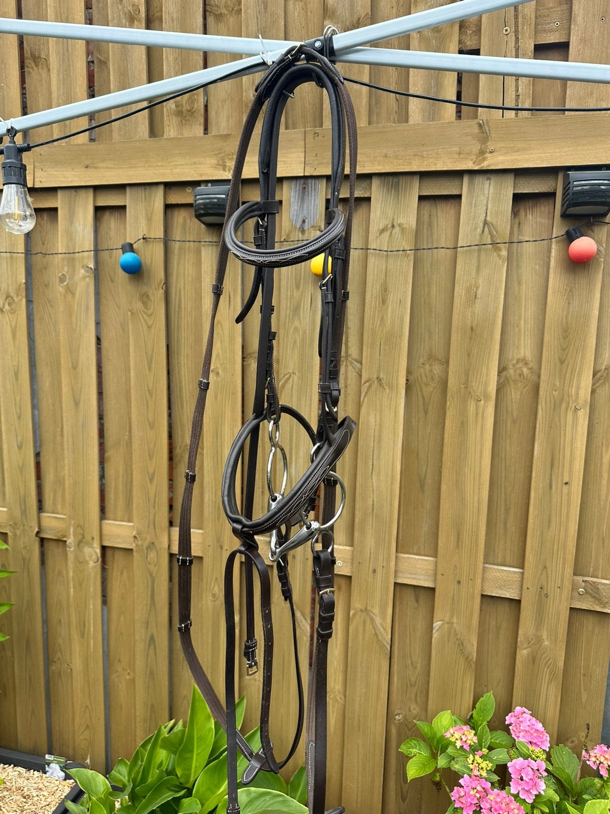 Hoofdstel HORSEGEAR Taron Bruin, Dieren en Toebehoren, Ophalen, Zo goed als nieuw, Springen