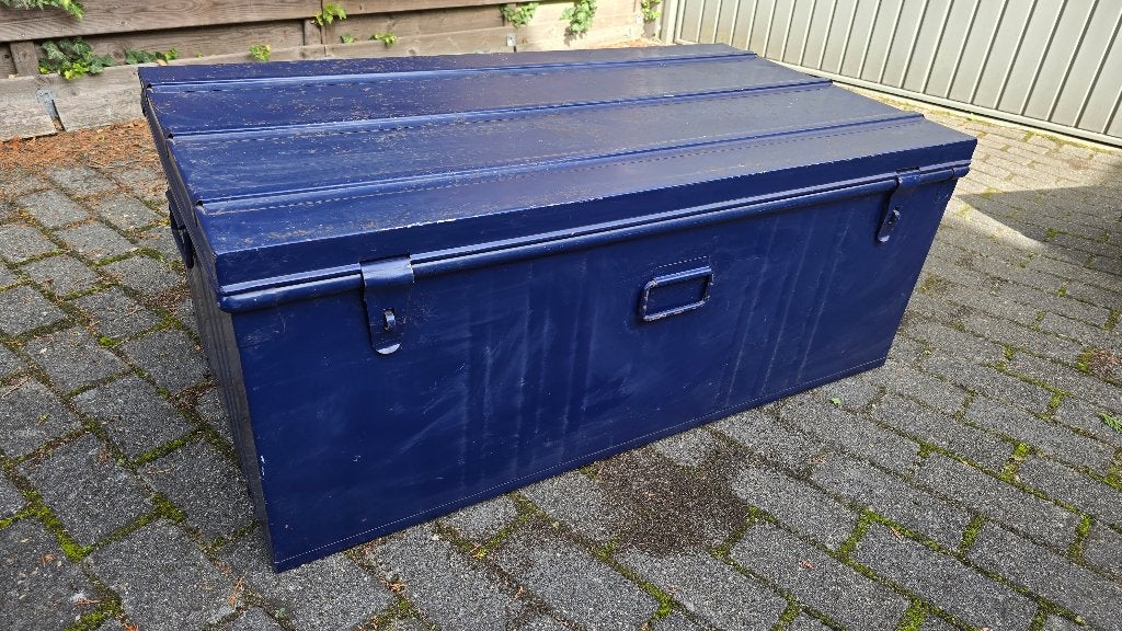 Grote metalen kist, opberg kist 270l, Ophalen, Gebruikt, 100 tot 150 cm, Metaal