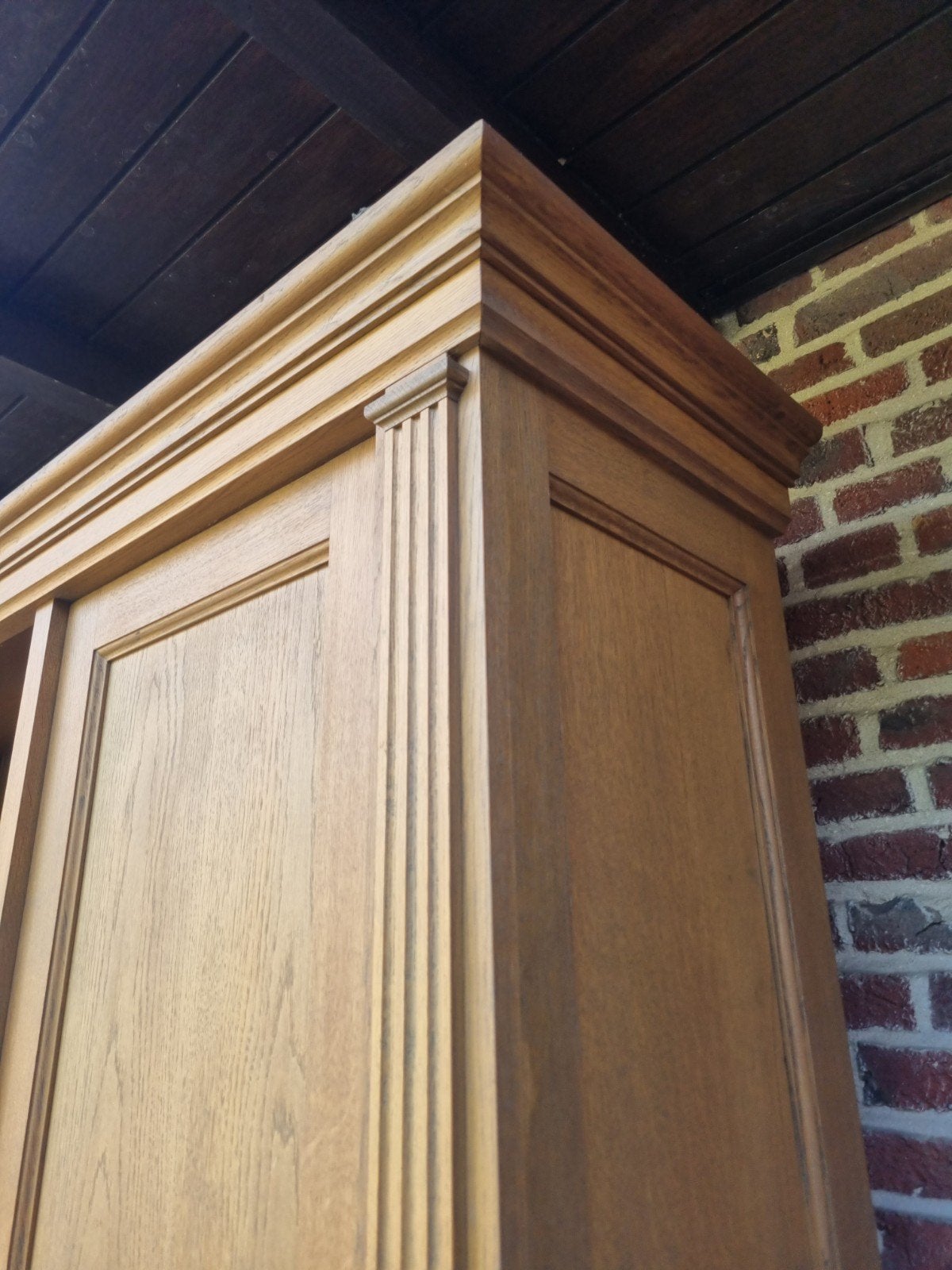 eiken buffetkast/vitrinekast ART:194/26.1, Ophalen, 200 cm of meer, ., Eikenhout