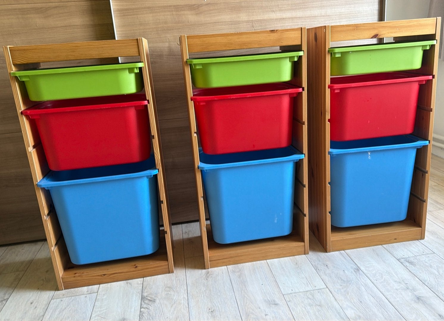 3 Ikea trofast kasten met bakken, Ophalen, Gebruikt, Minder dan 50 cm, 90 tot 105 cm