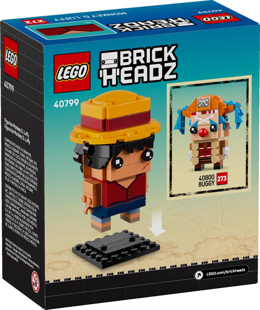 Lego 40799 Brickheadz One piece Monkey D Luffy, Neuf, Enlèvement ou Envoi, BrickHeadz, Lego