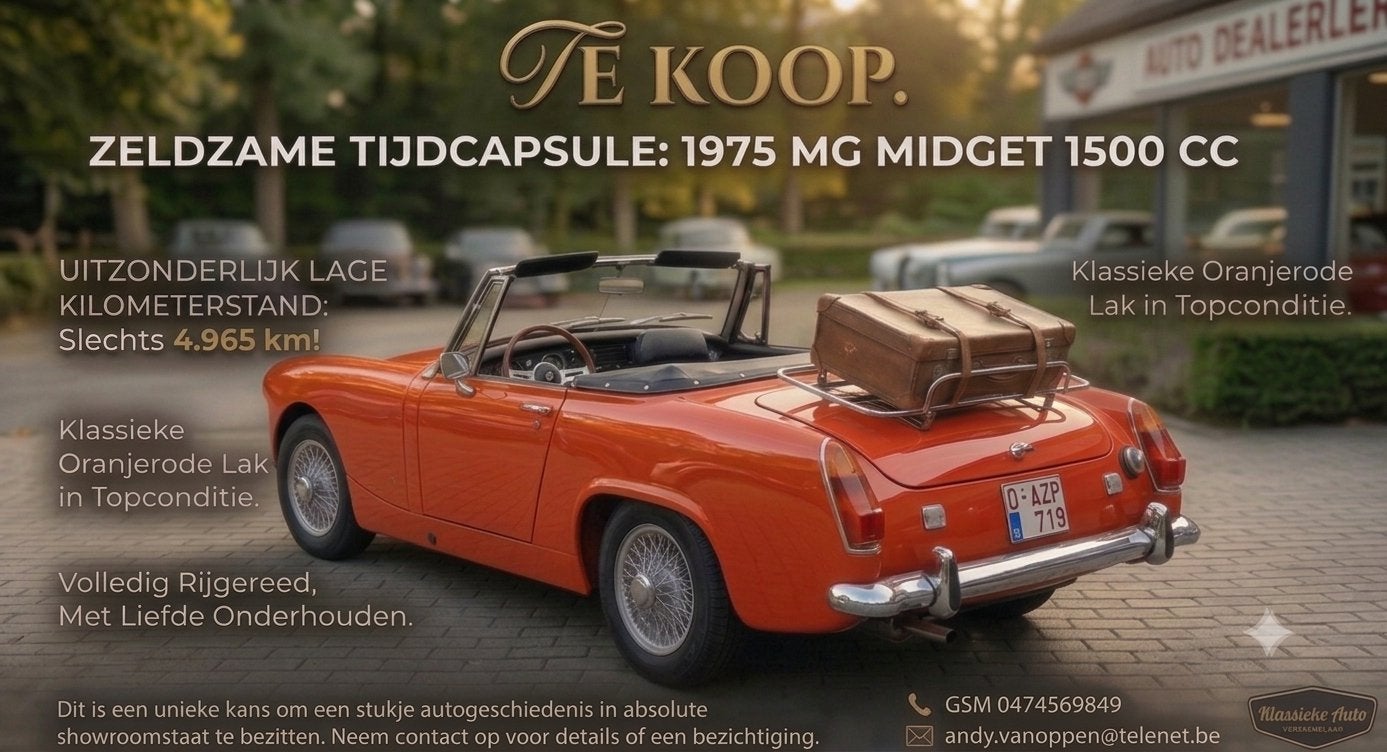 MG midget 1500 cc, Auto's, Oldtimers, Particulier, MG, Ophalen