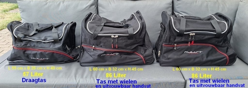 Reistassen voor kofferbak auto, Ophalen, Zo goed als nieuw, Uitschuifbare handgreep