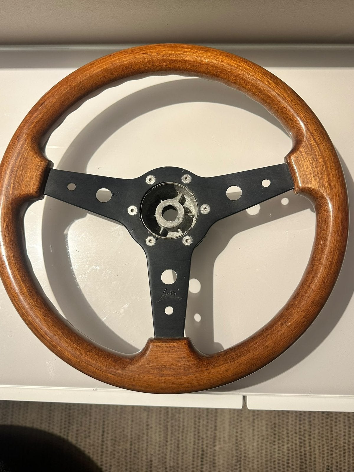 Houten Bootstuur 35cm - 3 Spaaks, Sports nautiques & Bateaux, Accessoires & Entretien, Enlèvement