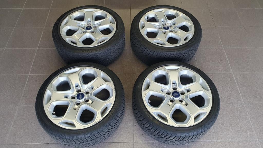 Velgen Ford type Ronal met winterbanden, Auto-onderdelen, Banden en Velgen, Ophalen, 18 inch, Gebruikt, Banden en Velgen