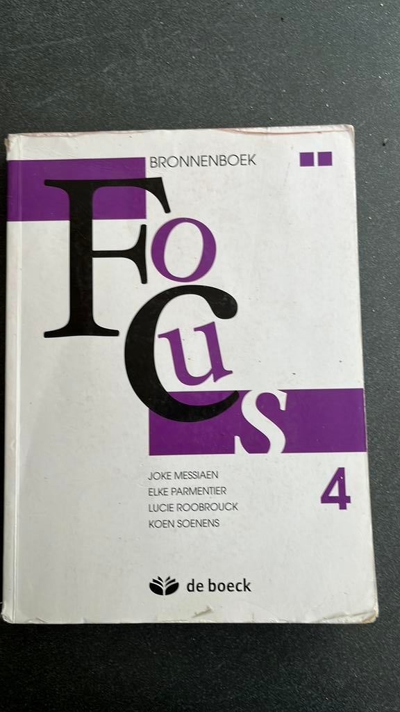 Focus bronnenboek 4, Boeken, Ophalen, Gelezen, ASO, Nederlands