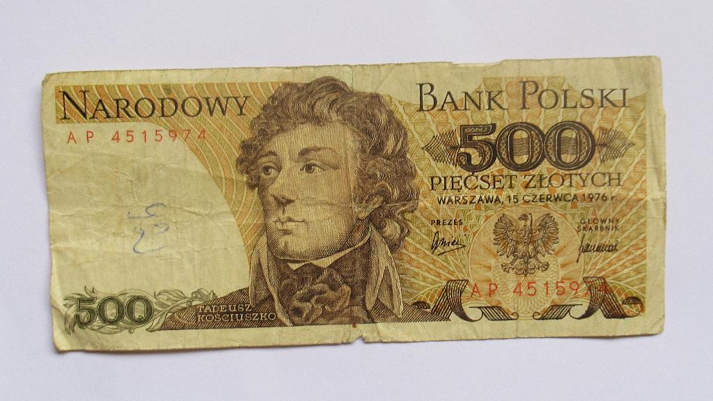 Polen 500 Zlotych 1976, Envoi, Pologne