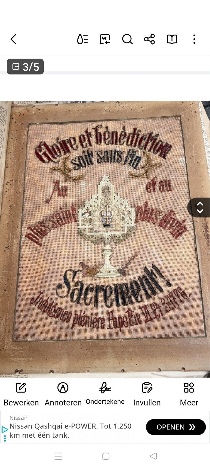 3 antieke religieuze wandpanelen, Antiquités & Art, Enlèvement