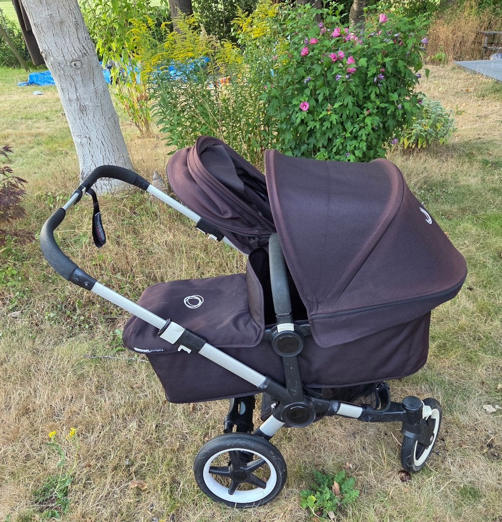 Bugaboo donkey duo compleet met meerijdplankje, Ophalen, Gebruikt, Duowagen, Bugaboo