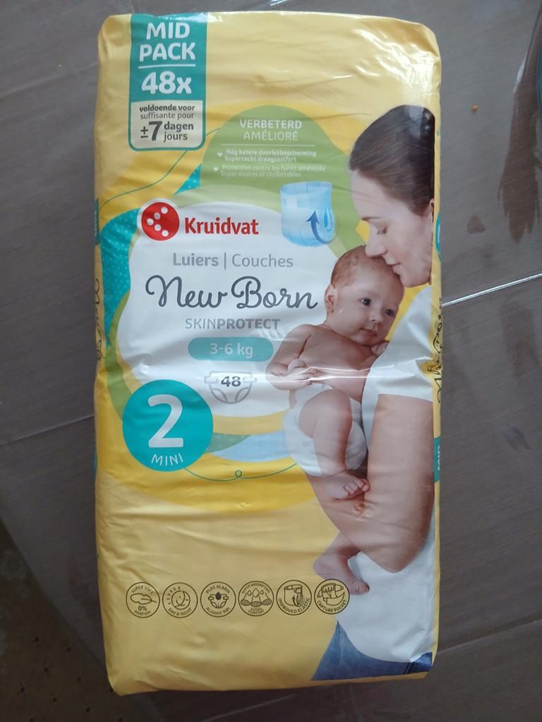 Kruidvat luiers maat 2. 8€ voor twee pakken., Ophalen
