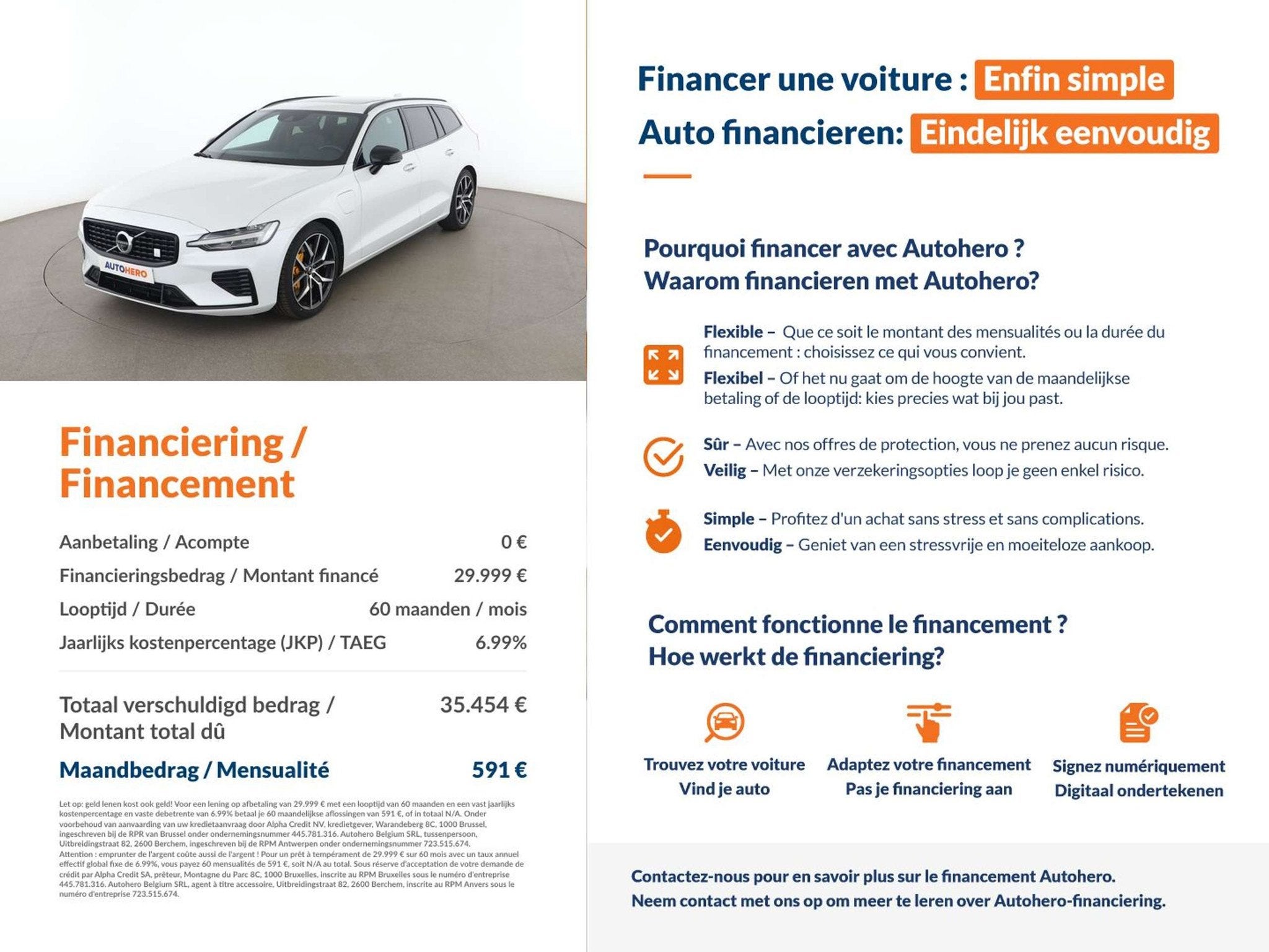 Volvo V60 2.0 T8 Plug-in Hybrid Polestar Engineered AWD, Auto's, Automaat, Gebruikt, 1969 cc, Wit