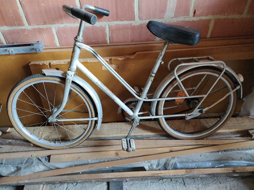 Oude kinderfiets, Fietsen en Brommers, Ophalen, Gebruikt, Terugtraprem