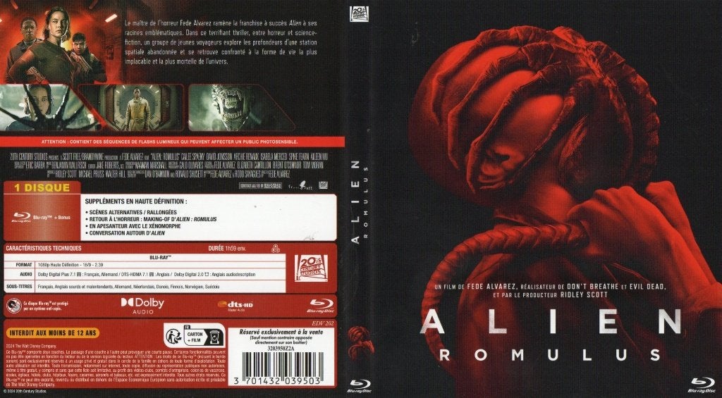 alien  romulus (blu-ray) neuf, CD & DVD, Blu-ray, Enlèvement ou Envoi, Comme neuf, Horreur