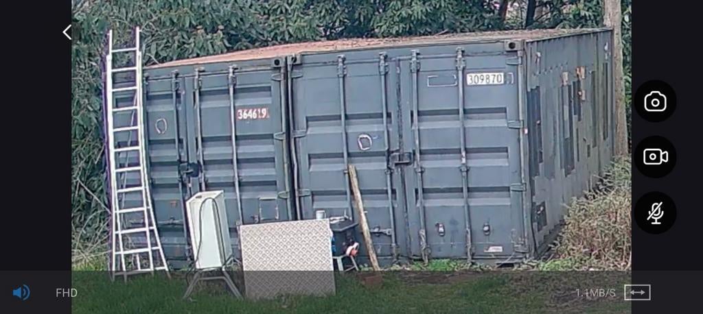 Ingerichte 20ft materiaal container, Ophalen