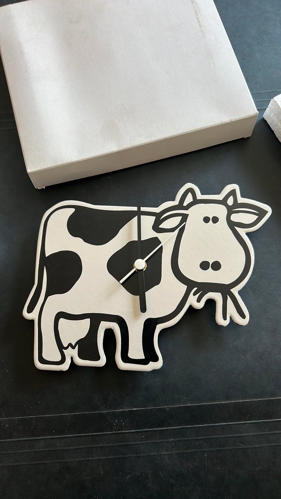 Emaillerie Belge » La vache qui regarde les trains » horloge, Collections, Enlèvement ou Envoi