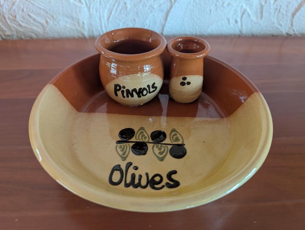 Snack- & Tapasschaal - Olijven - Terracotta, Enlèvement ou Envoi, Comme neuf, Autres styles, Balance ou Balances