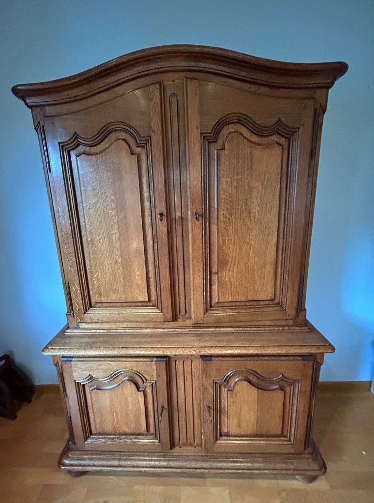 Buffet deux-corps en chêne massif rustique, Maison & Meubles, Avec porte(s), 25 à 50 cm, 100 à 150 cm, Utilisé