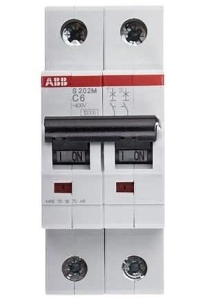 ABB Vynckier automaat 2-polig 6A C-curve, Doe-het-zelf en Bouw, Elektriciteit en Kabels, Nieuw, Overige typen, Ophalen