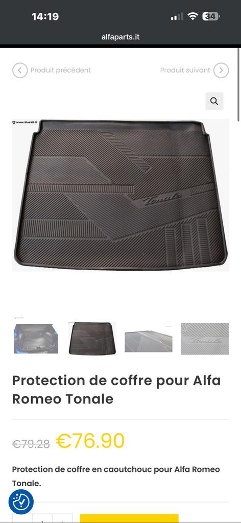 Tapis de coffre alfa romeo tonale, Autos, Particulier, Achat, Tonale