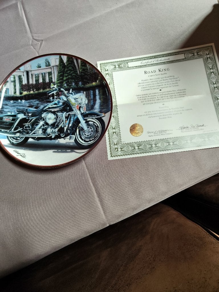 Assiette décorative Harley Davidson Road King, Collections, Enlèvement ou Envoi, Comme neuf